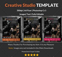 通用型产品传单模板：Photography & Photo Studio Flyer Template